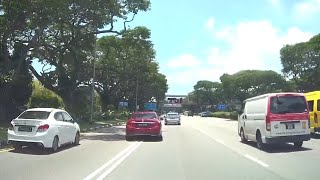 Reckless driving red Mercedes