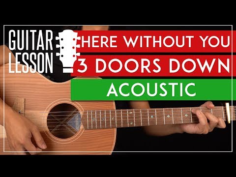 Here Without You Acoustic Guitar Tutorial ? 3 Doors Down Guitar Lesson |Easy Chords|