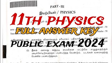 11th physics-Full Answer key| Tough or easy??-public exam 2024