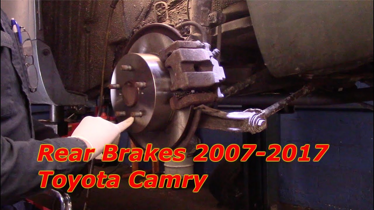 How To Replace Rear Brakes 2007-2017 Toyota Camry - YouTube