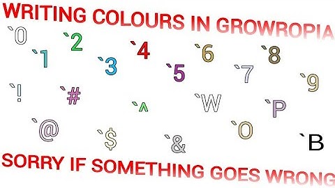 Growtopia | how to change text colors!