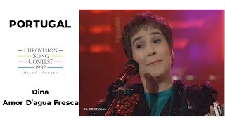 Diná - Amor D'água Fresca (Eurovision 1992 - Portugal)