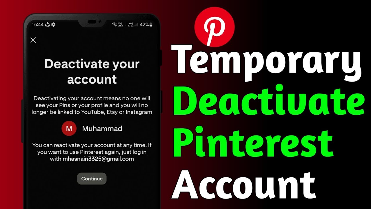 How to Deactivate Pinterest Account | Temporarily Disable Pinterest ...