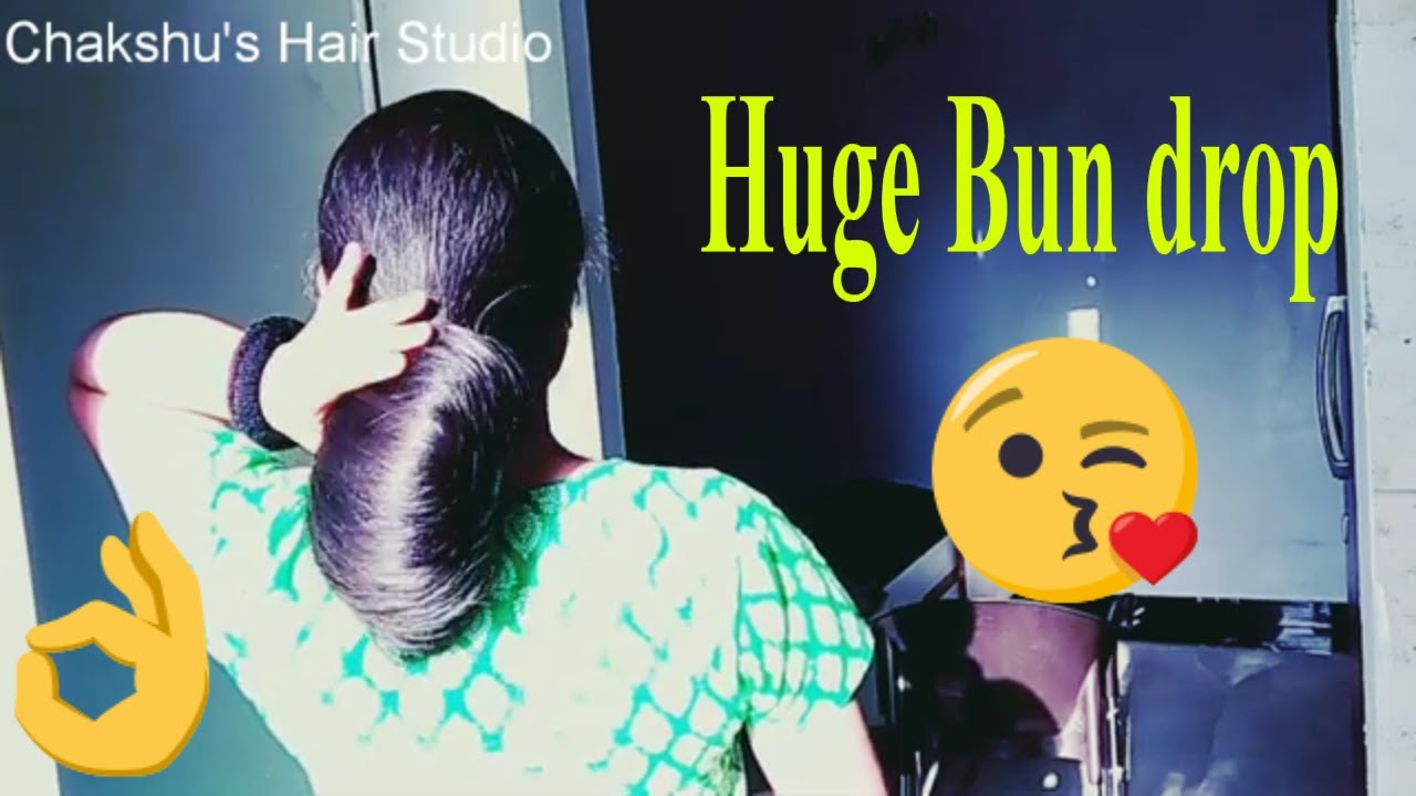 Long Hair bun drop/Silky bundrop of rapunzel/ASMR Extra Huge Bun Flaunting & Bun Drop