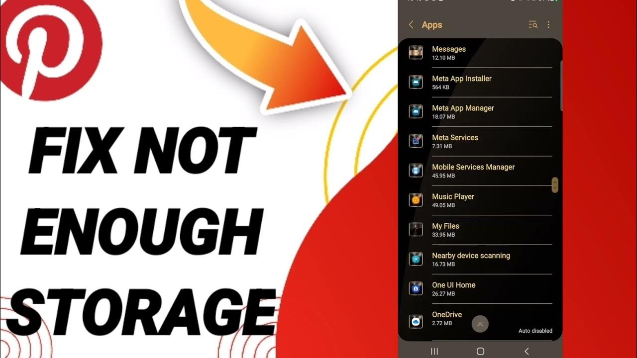 How To Fix Not Enough Storage On Pinterest App YouTube