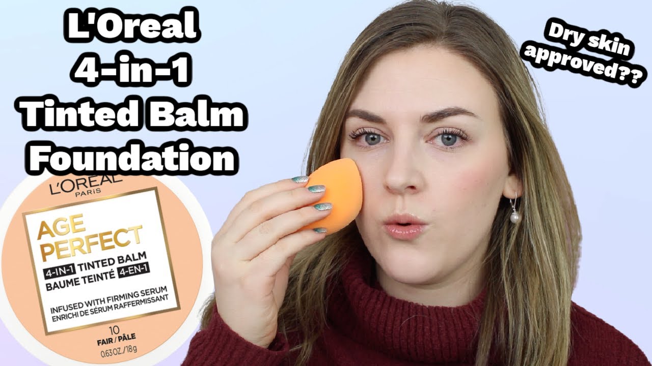 NEW L'OREAL 4-IN-1 TINTED BALM FOUNDATION | REVIEW AND WEAR TEST