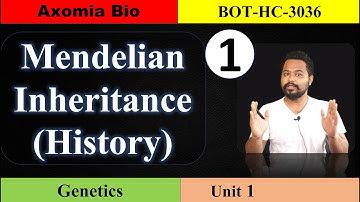 Mendelian inheritance | History |BOTANY MAJOR GU 3rd sem|GU|Dr. Rajib Borah| Assamese| Axomia Bio
