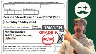 GCSE Maths Edexcel Higher Paper 1 2024 Walkthrough