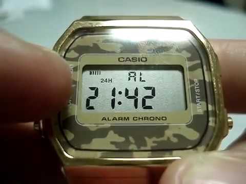 Casio A168W retro gold watch обзор будильника в часах