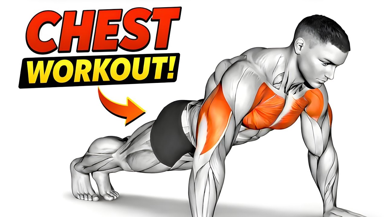 CHEST WORKOUT at Home 🔥 Build Bigger Chest Fast (No Equipment) 