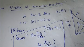 Kinetics of consecutive reaction graph and formula