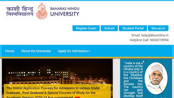 Banaras Hindu University BHU[ UG,PG ADMISSION START ] UET/ PET  Form 2020