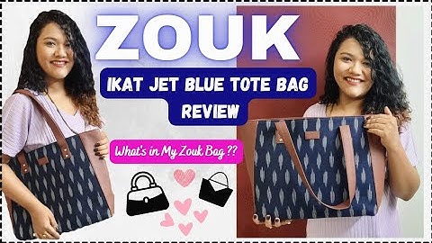 Zouk Ikat Jet Blue Side Tote Bag Review | What
