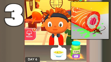 Sushi Roll 3D - Gameplay Walkthrough Part 3 (iOS, Android)