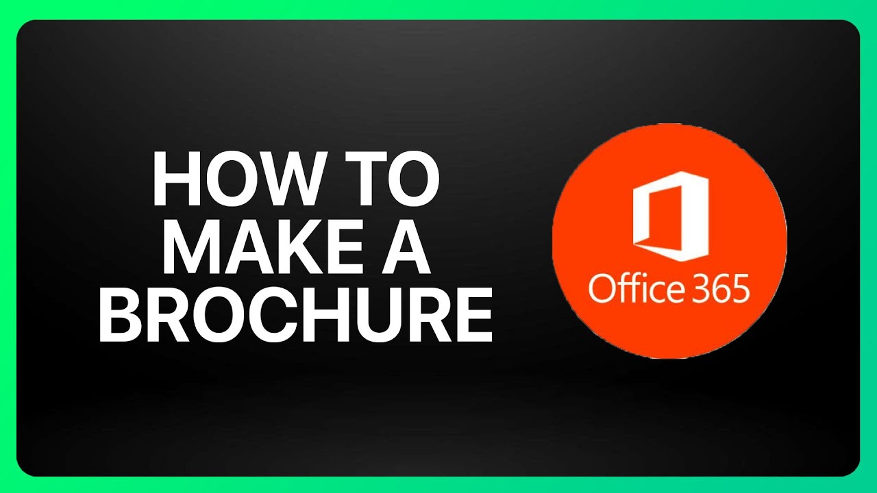How To Make Brochure In Microsoft 365 Tutorial - YouTube