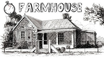 How to Draw a Farmhouse in Pen & Ink Time Lapse Online Art Classes