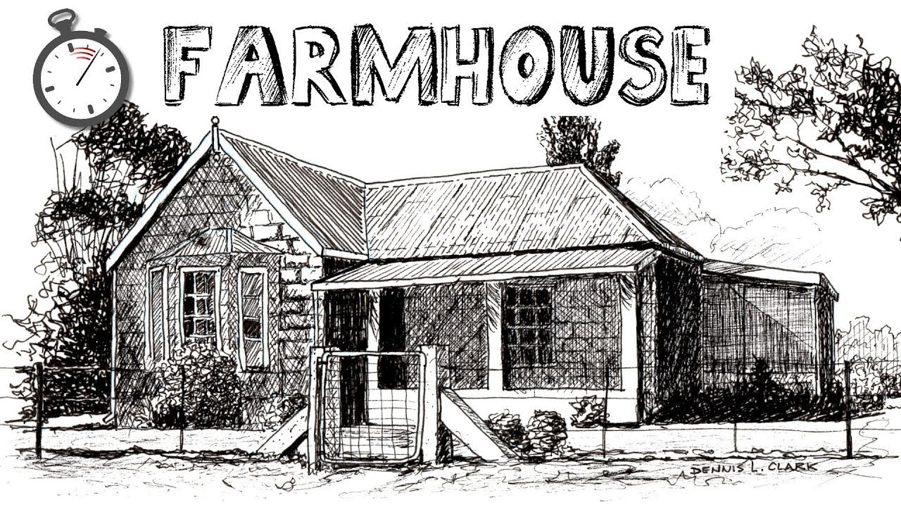 Pencil drawing of a old derelict farm   Barn drawing Farmhouse  paintings Nature sketches pencil
