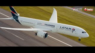 El Avión Solidario de LATAM vuela todo el año junto a la Teletón