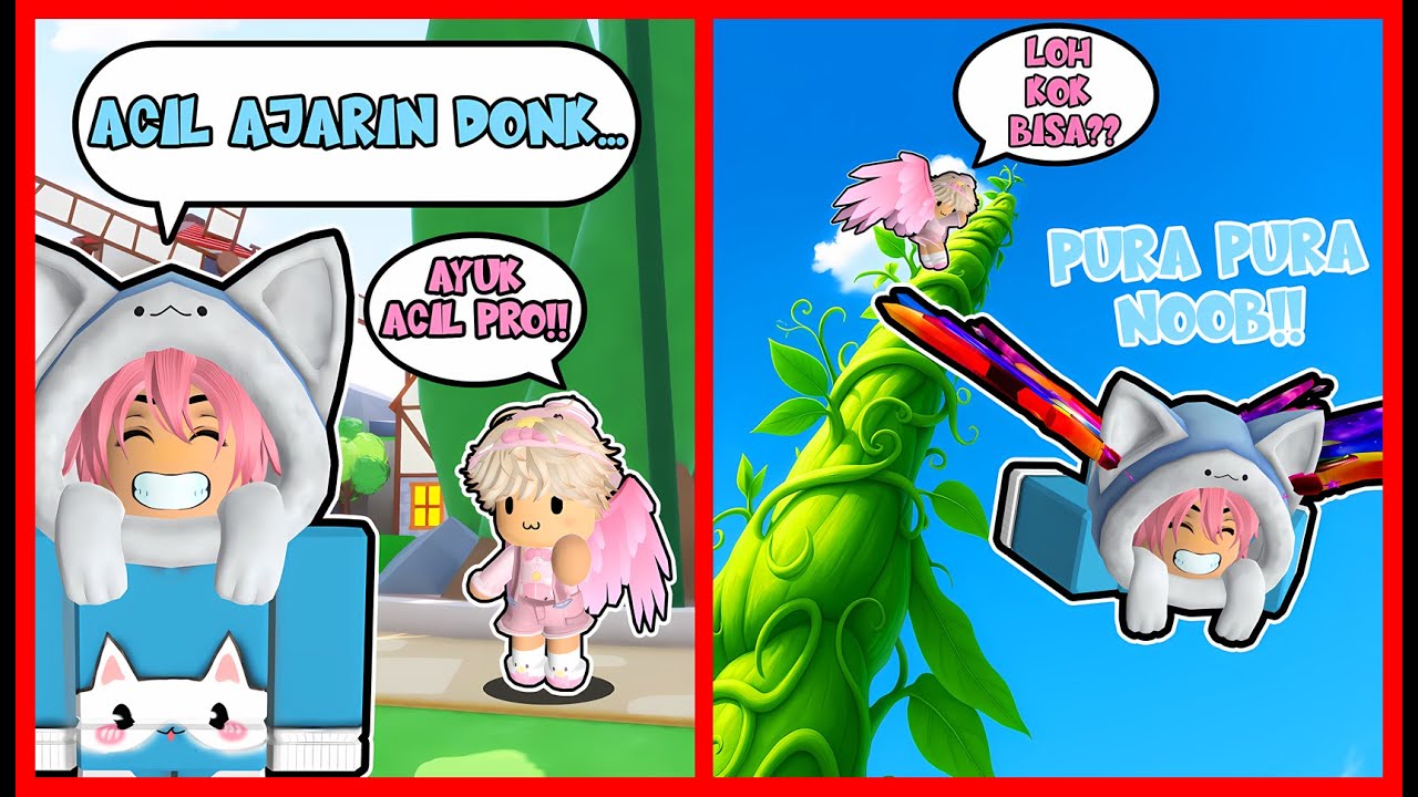 PRANK ACIL !! ATUN PURA2 NOOB DAN MINTA ACIL AJARIN MAIN DI CLIMB AND JUMP !! ROBLOX