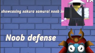Showcasing Sakura Samurai Noob In Noob Defense