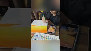 🎨 “Try First Time Canvas Painting with Acrylic Colors (Landscape)”