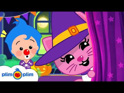 Halloween Peek-A-BOO! 👻 Color Mixing Bubbles 🧙🏻 | Halloween Songs for Kids by Plim Plim
