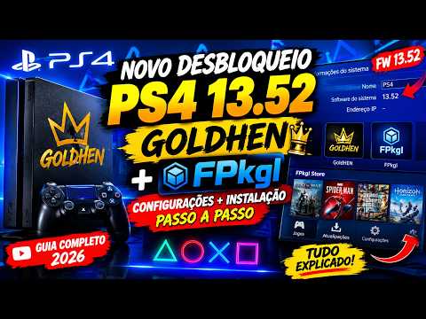 NEW PS4 JAILBREAK 13.52! GOLDHEN + FPkgI | FULL INSTALLATION AND CONFIGURATION