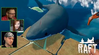Реакция Летсплейщиков на Нападение Акулы | Raft