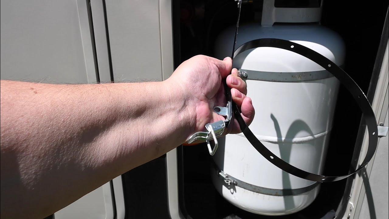 Adjusting a Propane Tank Strap on my RV. YouTube