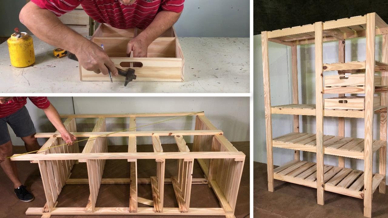 Como hacer una estanteria con listones de madera