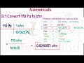 pressure, conversion units into defferent units,atm,bar,torr,psi,Pascal,mmHg, numerical,and examples