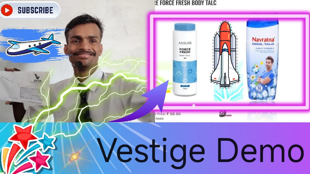 ||Vestige Demo ASSURE FoRCE FRESH Taleum Powder Demo || वेस्टीज टेलकम ...