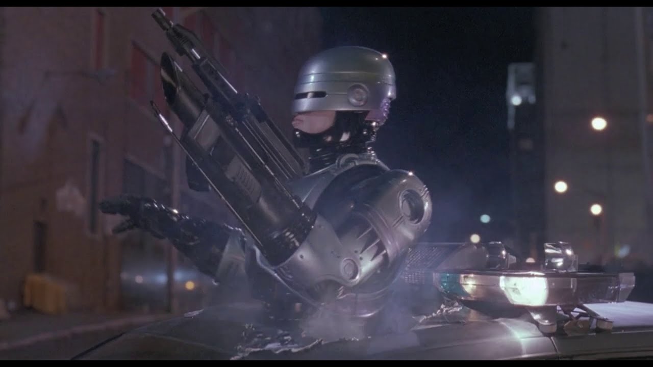 Robocop 3 Riots Robocop catches bullet scene - Robocop 3 (1993) HD - YouTube