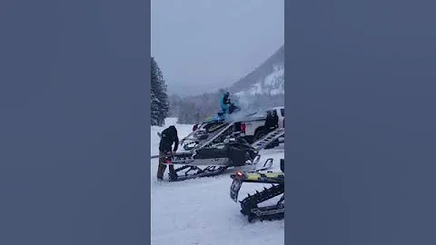 EPIC FAIL unloading from the SLED DECK. Lisa Landerkin catches SLED FAIL on film.