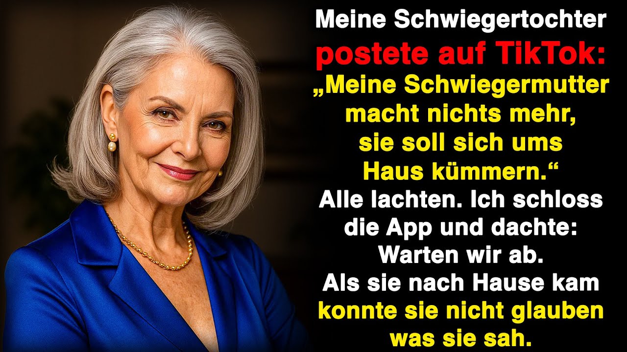 „Diese Alte sitzt nur herum“, sagte meine Schwiegertochter in einem Video im Internet.