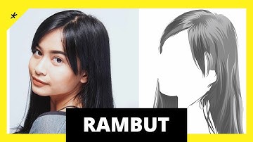 Tutorial Membuat Rambut Vektor Kartun dengan Penjelasan