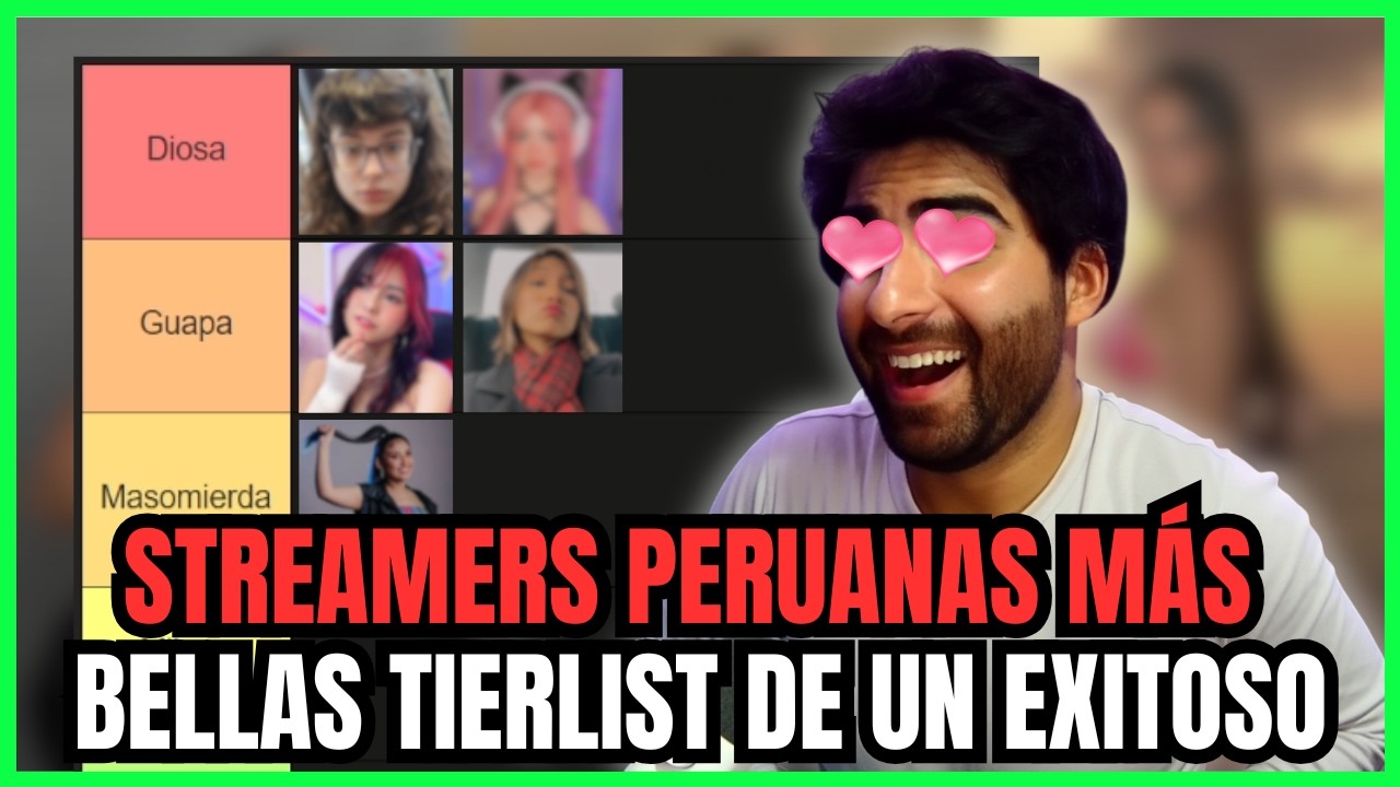 🔥 TIERLIST DEFINITIVO DE STREAMERS PERUANAS MÁS BELLAS 💥 CARLOS EL EXITOSO CALIFICA