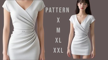 "Draft a Draped Sheath Dress Like a Pro ✂️ | DIY Step-by-Step Tutorial & Hacks"