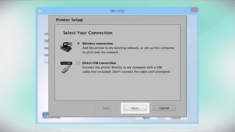 Epson WorkForce WF-7110: Wireless Setup Using a Temporary USB Connection