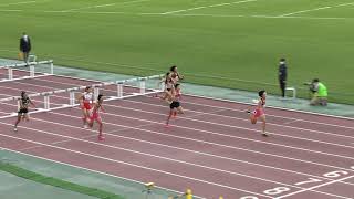 木南記念  女子中学100mH 決勝 2020.10  大阪