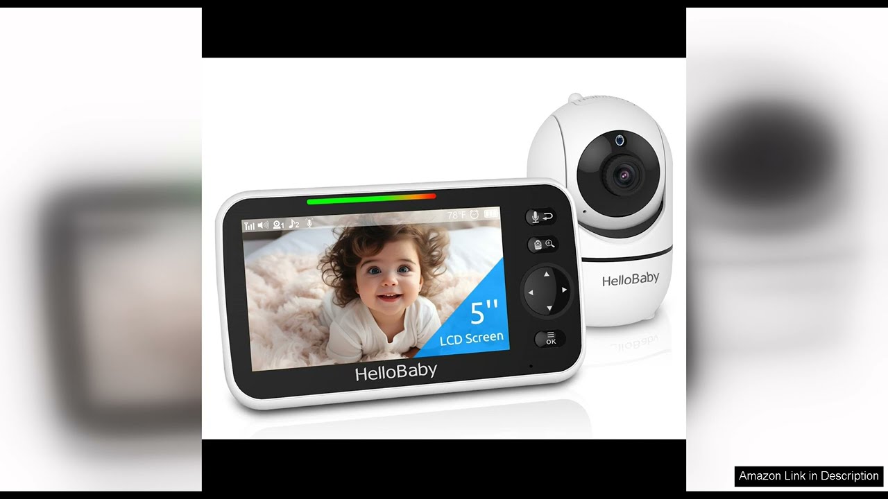 HelloBaby Upgrade Monitor, 5''Screen with 30-Hour Battery, Pan-Tilt-Zoom Video Baby Monitor Review