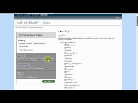 How to Use International Financial Statistics Online