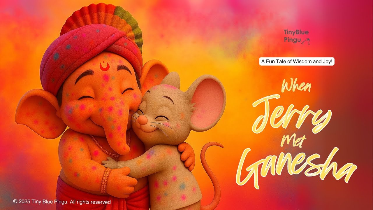 ✨ When Jerry Met Ganesha 🐭 | Ganesh Chaturthi Special Kids Story 2025 🎉 | English Moral Story