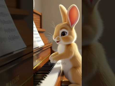 A Rabbit Is Playing Piano | #shorts #ai #rabbit