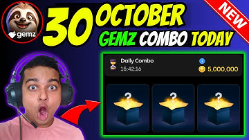 Gemz Daily Combo Today 30 October 🔥 Gemz Daily Code | Gemz Daily Code 30 October - Gemz Airdrop