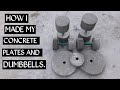 HOW I MADE MY CONCRETE PLATES AND DUMBBELLS ||ANISH FITNESS ||