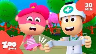 Ouchie! 🤕 I'm Here to Help | ZOO SONGS 🐵 (30 min) Nursery Rhymes and Kids Songs