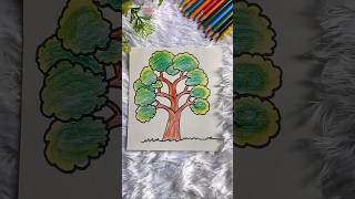 How To Draw A Tree Easily #shorts #shorts #art #drawing #reels