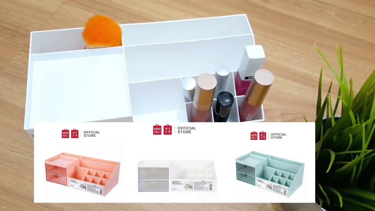  MINISO  Rak  Kosmetik Kotak Penyimpanan Makeup Cosmetic 