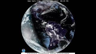 World Satellite 1 Year Timelapse - Every Day - NOAA GOES Imagery